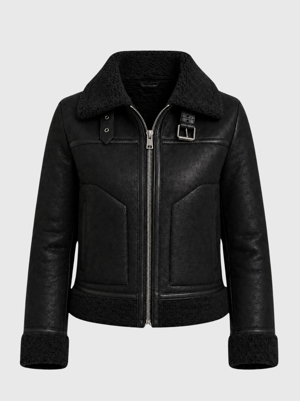 Chaqueta en Cuero Aterciopelado - Interior en Algodon Peruano
