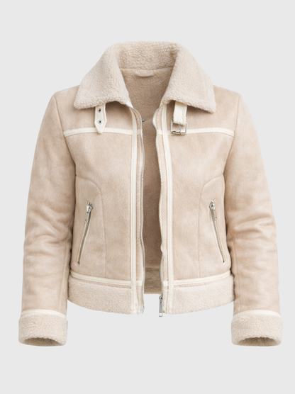 Chaqueta en Cuero Aterciopelado - Interior en Algodon Peruano