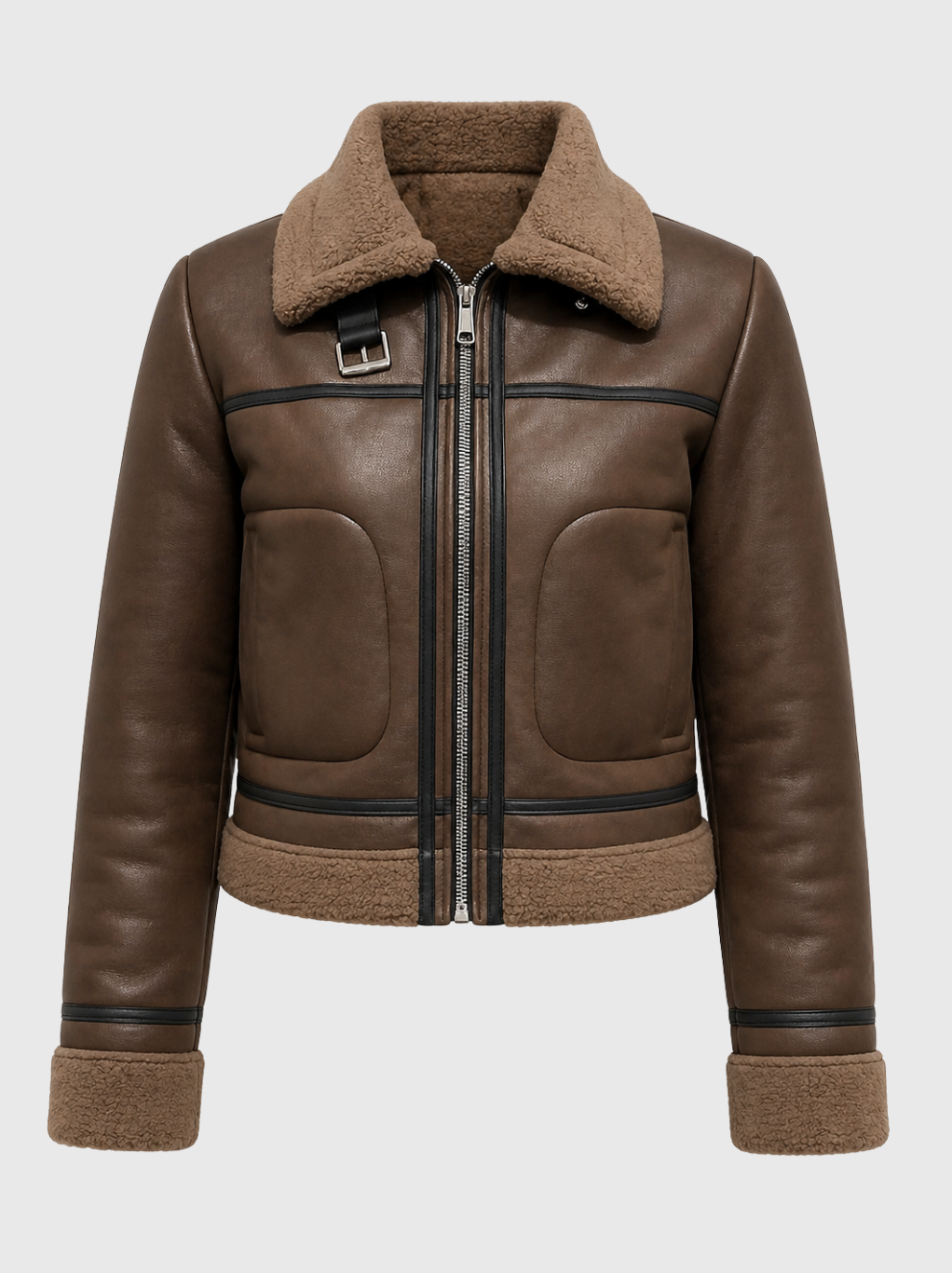 Chaqueta en Cuero Aterciopelado - Interior en Algodon Peruano